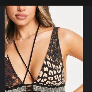 RIVER ISLAND EMBROIDERED SWIMSUIT